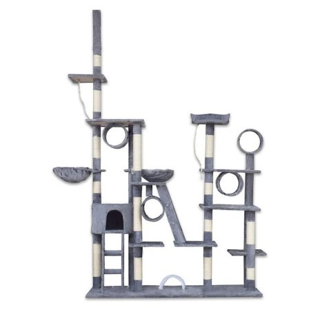 E-hurtownia DRAPAK DLA KOTA XXL DUŻY 255cm WIEŻA HAMAK TUBA DOMEK LEGOWISKO JASNY SZARY