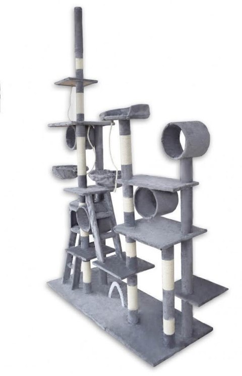 E-hurtownia DRAPAK DLA KOTA XXL DUŻY 255cm WIEŻA HAMAK TUBA DOMEK LEGOWISKO JASNY SZARY