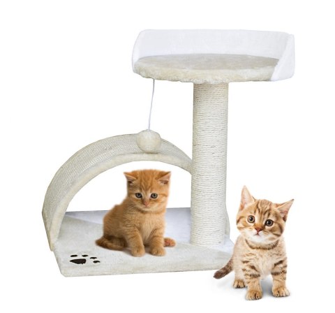 E-hurtownia DRAPAK DLA KOTA MAŁY LEGOWISKO SŁUPEK BUDKA HAMAK BEŻOWY 43 CM