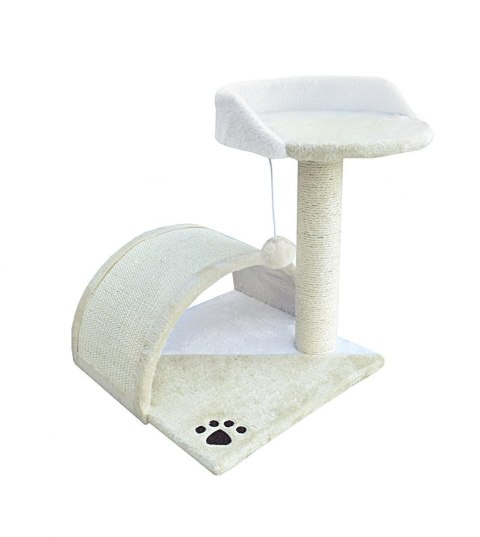 E-hurtownia DRAPAK DLA KOTA MAŁY LEGOWISKO SŁUPEK BUDKA HAMAK BEŻOWY 43 CM