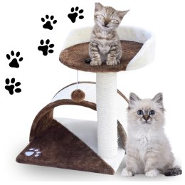 E-hurtownia DRAPAK DLA KOTA MAŁY LEGOWISKO SŁUPEK BUDKA HAMAK BRĄZOWY 43 cm