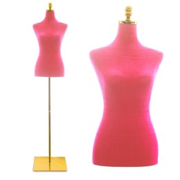 E-hurtownia Manekin krawiecki damski regulowany 170-190 cm lekki i stabilny różowy