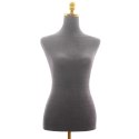 E-hurtownia Manekin krawiecki damski szary welurowy regulowany lekki butik stabilny