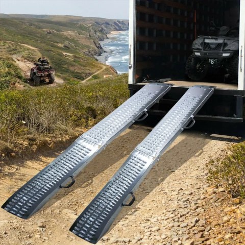 E-hurtownia Rampy stalowe składane 180 cm 400 kg najazd motocykl kosiarka quad 2 sztuki