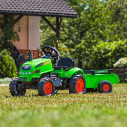 FALK FALK Traktorek X Tractor Zielony z Przyczepką Klakson od 2 Lat