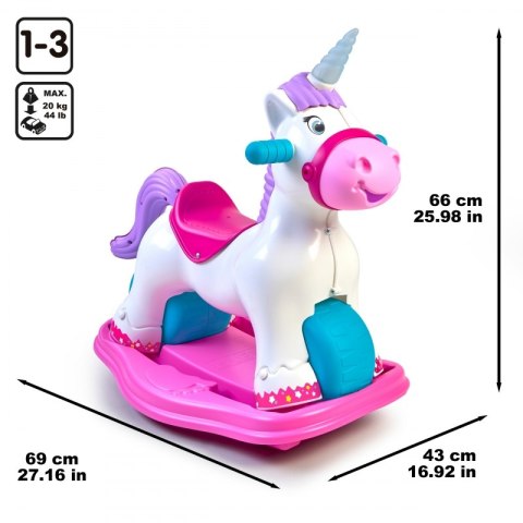 Feber FEBER Interaktywny Bujany Jednorożec 2w1 - Jeździk Biegowy