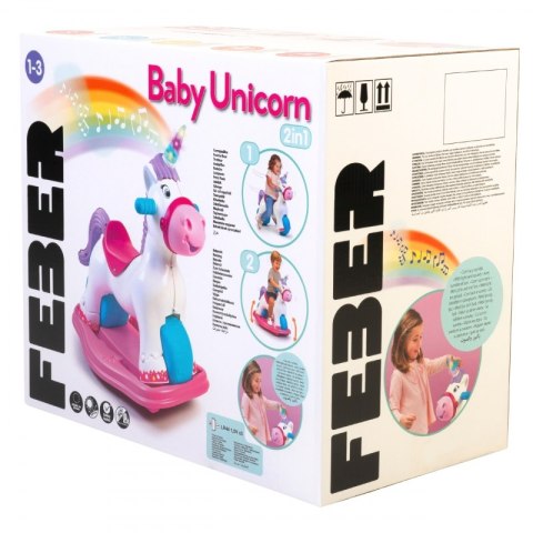 Feber FEBER Interaktywny Bujany Jednorożec 2w1 - Jeździk Biegowy