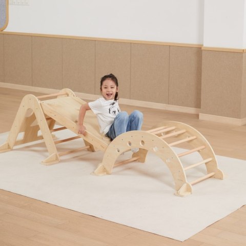 Viga Toys VIGA Drewniana Zjeżdżalnia Prosta Ścianka Wspinaczkowa