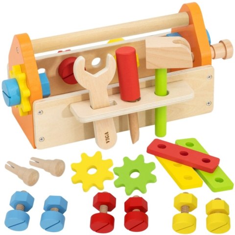 Viga Toys Viga Skrzynka Na Narzędzia Zestaw Drewniany