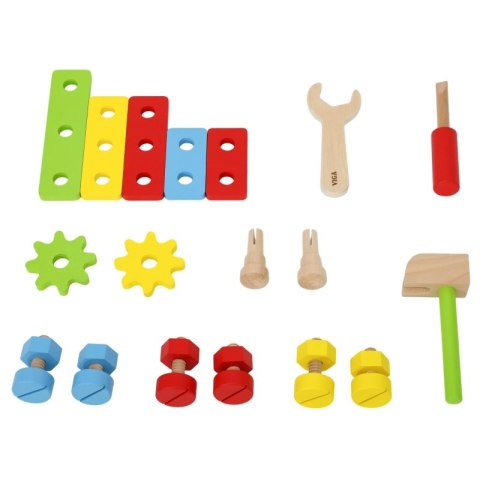 Viga Toys Viga Skrzynka Na Narzędzia Zestaw Drewniany