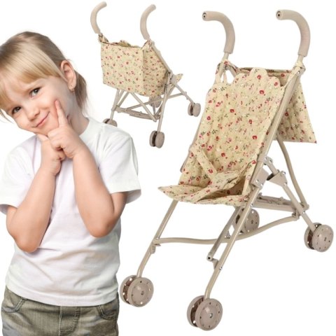 Woopie Royal WOOPIE ROYAL Wózek Spacerówka Dla Lalek w Kwiatki