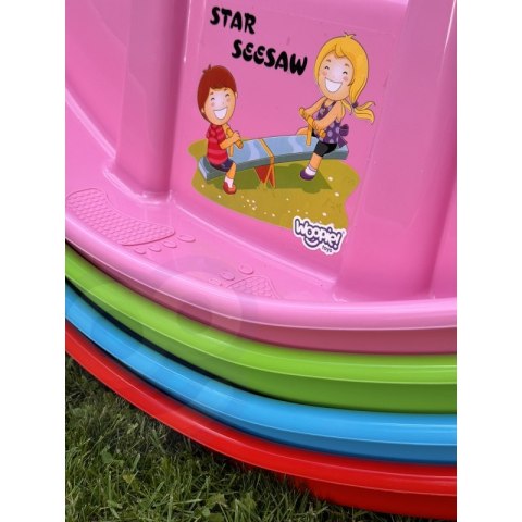 Woopie WOOPIE Bujak Wieloosobowy STAR Huśtawka Równoważna Różowa