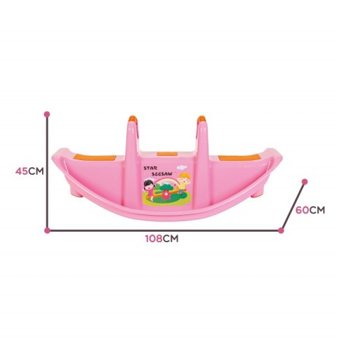 Woopie WOOPIE Bujak Wieloosobowy STAR Huśtawka Równoważna Różowa