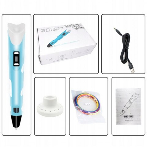 Woopie WOOPIE Długopis 3D Dla Dzieci Zestaw z Wyświetlaczem LED - Kreatywna Zabawa