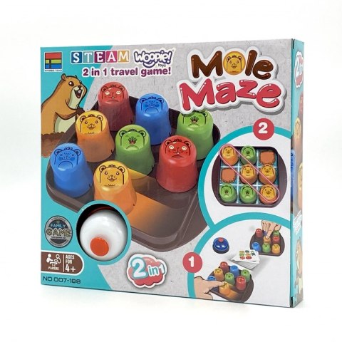 Woopie WOOPIE IQ Gra Logiczna Edukacyjno-Strategiczna 2w1 Kółko i Krzyżyk 4szt