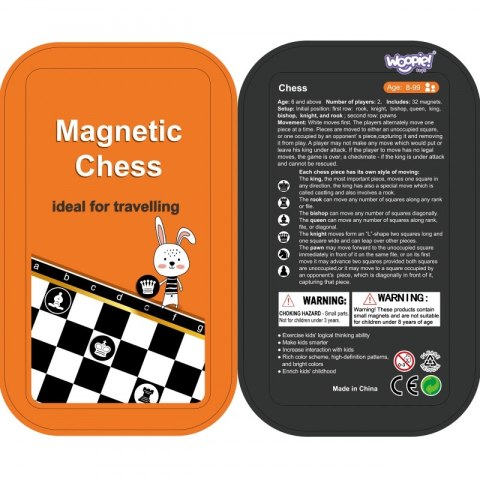Woopie WOOPIE IQ Gra Szachy Warcaby Magnetyczne 2w1 Podróżna Kieszonkowa 10 sztuk