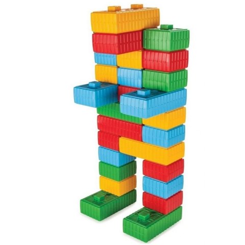 Woopie WOOPIE Klocki Konstrukcyjne XXL Zestaw z Samochodzikiem 43 el.