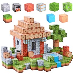 Woopie WOOPIE Klocki Magnetyczne Konstrukcyjne Świat Klocków 108 el.