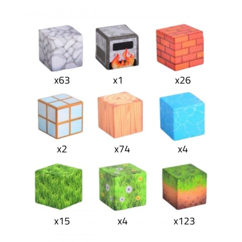 Woopie WOOPIE Klocki Magnetyczne Konstrukcyjne Świat Klocków 108 el.