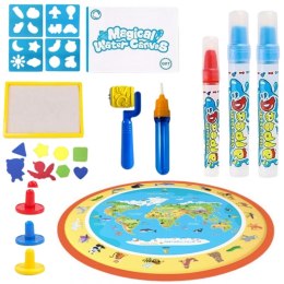 Woopie WOOPIE Magiczna Mata Wodna do Malowania Okrągła ZOO 23 el.