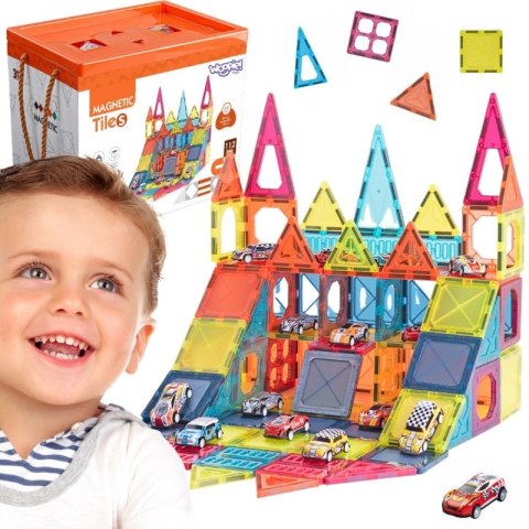 Woopie WOOPIE Magnetyczne Klocki Konstrukcyjne 7,5 cm Parking 112 el