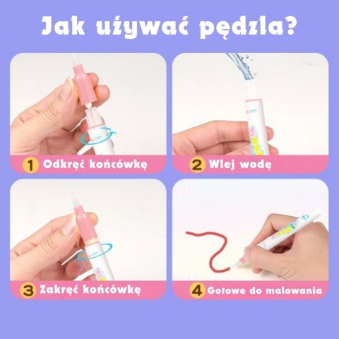 Woopie WOOPIE Mata Wodna do Malowania 2w1 XXL 100x70cm Świeci w Ciemności