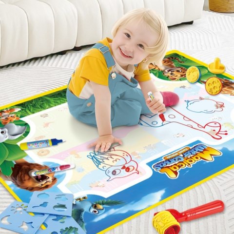 Woopie WOOPIE Mata Wodna do Malowania Safari Literki Cyferki