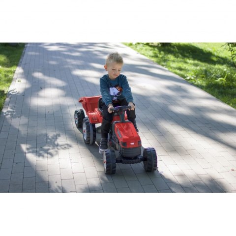 Woopie WOOPIE Traktor na Pedały Farmer GoTrac MAXI z Przyczepą Ciche Koła