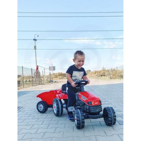 Woopie WOOPIE Traktor na Pedały Farmer GoTrac MAXI z Przyczepą Ciche Koła