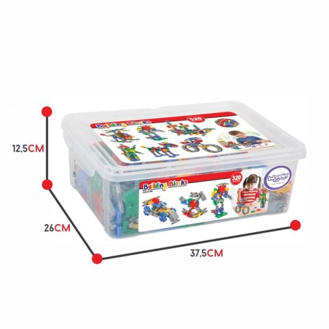 Woopie WOOPIE Zestaw Konstrukcyjnych Klocków w Skrzynce 320 szt.