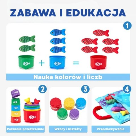 Woopie WOOPIE Zestaw Małego Wędkarza Nauka Liczenia 22 El.