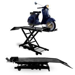Bituxx Hydrauliczny Podnośnik Nożycowy do Motocykli 360 kg 210-780 mm z Rampą