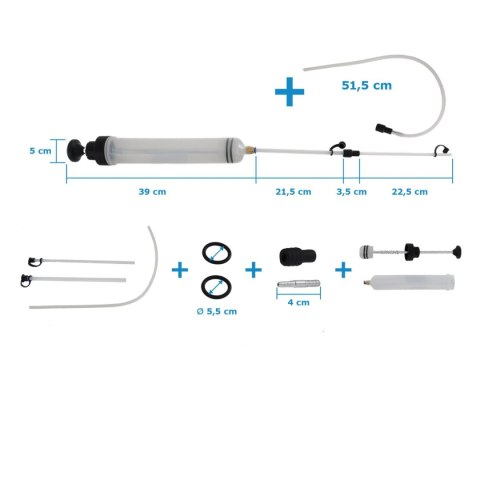 Bituxx Odsysarka ręczna do płynów Odsysarka do oleju 500 ml Strzykawka pompka