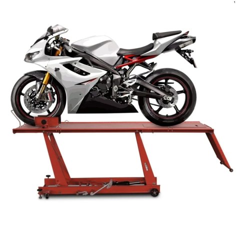 Bituxx Podnośnik motocyklowy platforma podnośnik hydrauliczny 460 kg czerwony
