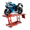Bituxx Podnośnik motocyklowy platforma podnośnik hydrauliczny 460 kg czerwony
