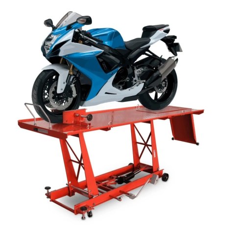 Bituxx Podnośnik motocyklowy platforma podnośnik hydrauliczny 460 kg czerwony