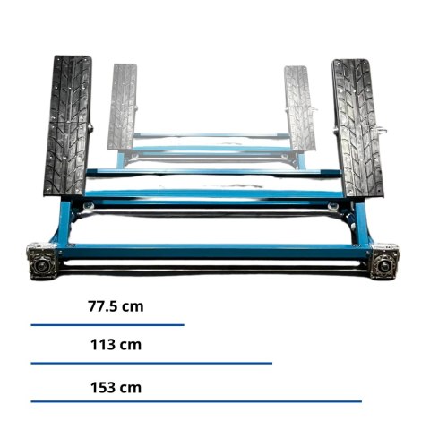 Bituxx Podnośnik samochodowy podnośnik nożycowy 3000 kg Regulowany 77.5 - 153 cm