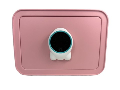 Bituxx Różowy sejf biurowy domowy na kod i klucz