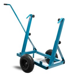 Bituxx Wózek do płyt regulowany stalowy niebieski 200kg pneumatyczne koła