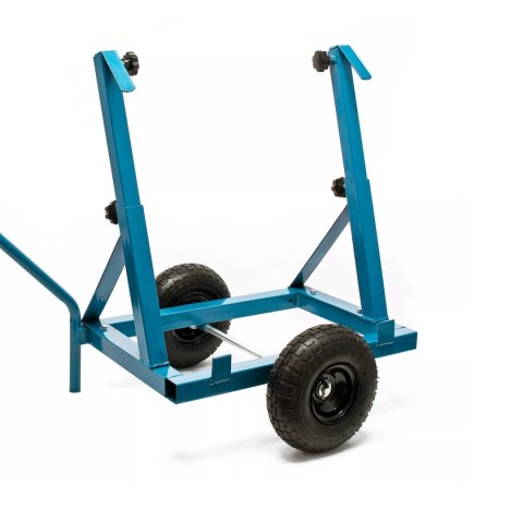 Bituxx Wózek do płyt regulowany stalowy niebieski 200kg pneumatyczne koła