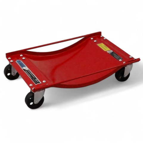 Bituxx Wózki Manewrowe 450 kg 2 Sztuki Czerwone Rolki Transportowe do Samochodów