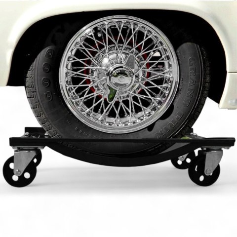 Bituxx Wózki Manewrowe 450 kg 4 Sztuki Czarne Rolki Transportowe do Samochodów