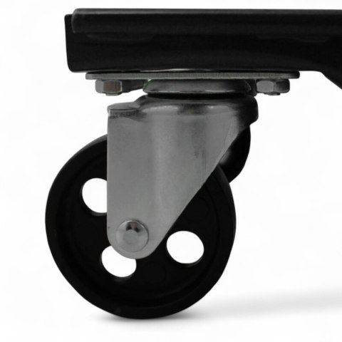 Bituxx Wózki Manewrowe 450 kg 4 Sztuki Czarne Rolki Transportowe do Samochodów