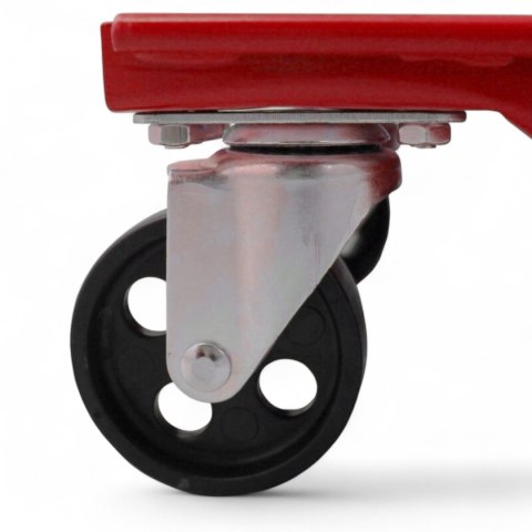 Bituxx Wózki Manewrowe 450 kg 4 Sztuki Czerwone Rolki Transportowe do Samochodów