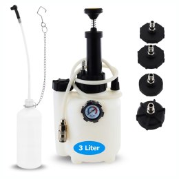 Bituxx Zestaw do odpowietrzania hamulców 3L z pojemnikiem 1L i 4 adapterami