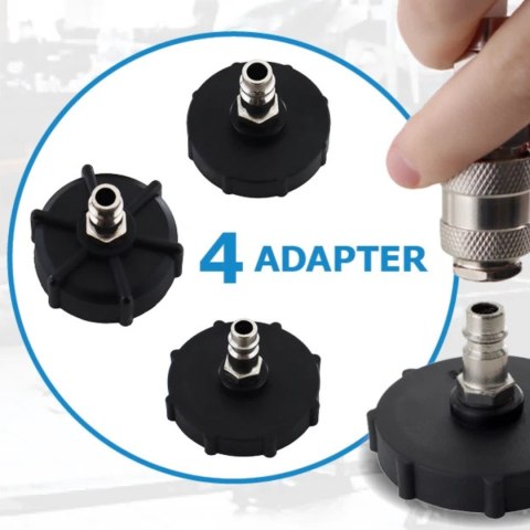 Bituxx Zestaw do odpowietrzania hamulców 3L z pojemnikiem 1L i 4 adapterami