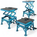 E-hurtownia Podnośnik Motocyklowy Hydrauliczny Platforma 135 kg 87cm Niebieski stabilny