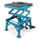 E-hurtownia Podnośnik Motocyklowy Hydrauliczny Platforma 135 kg 87cm Niebieski stabilny