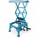 E-hurtownia Podnośnik Motocyklowy Hydrauliczny Platforma 135 kg 87cm Niebieski stabilny