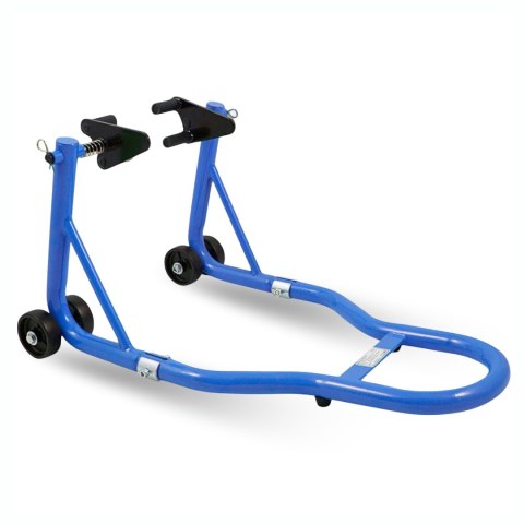 E-hurtownia Stojak motocyklowy przedni niebieski stalowy 250 kg regulowany wytrzymały